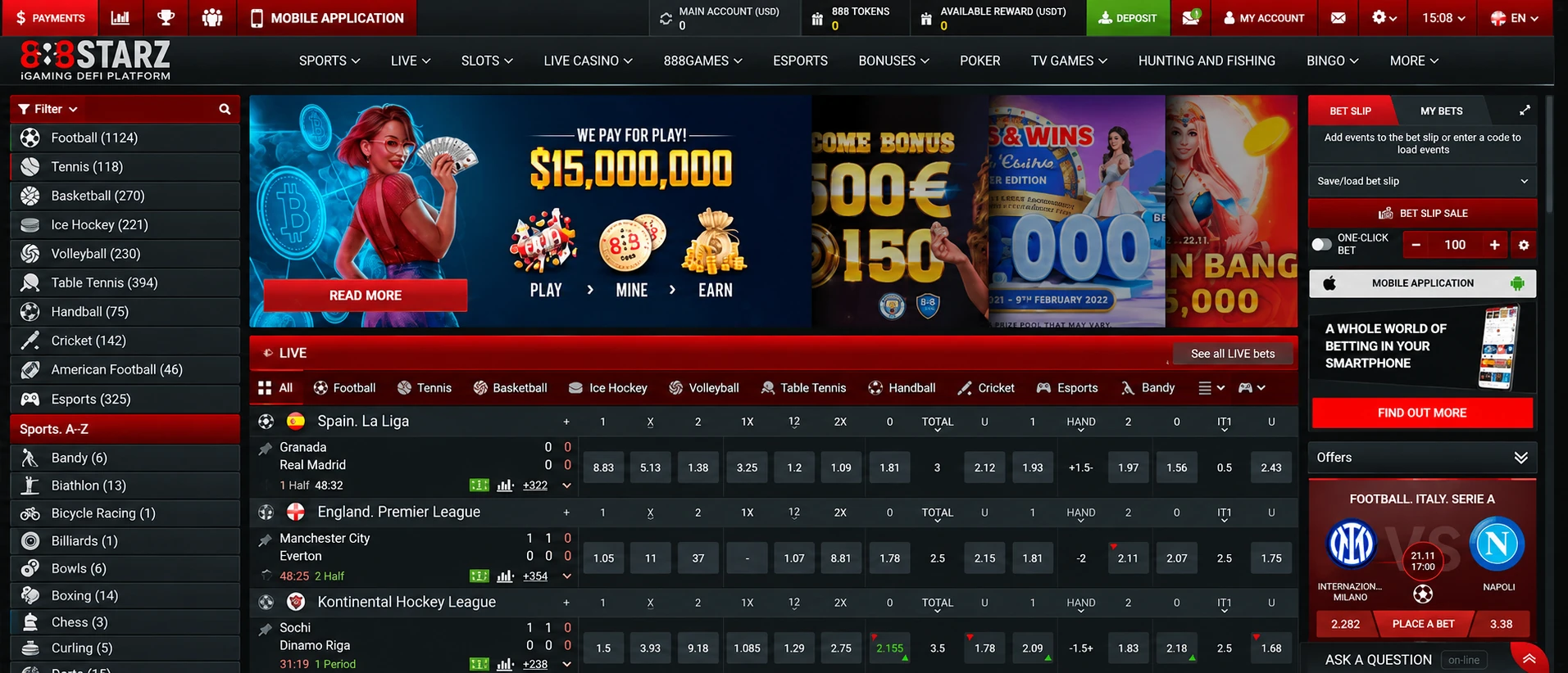 888Starz sports betting dashboard في تونس