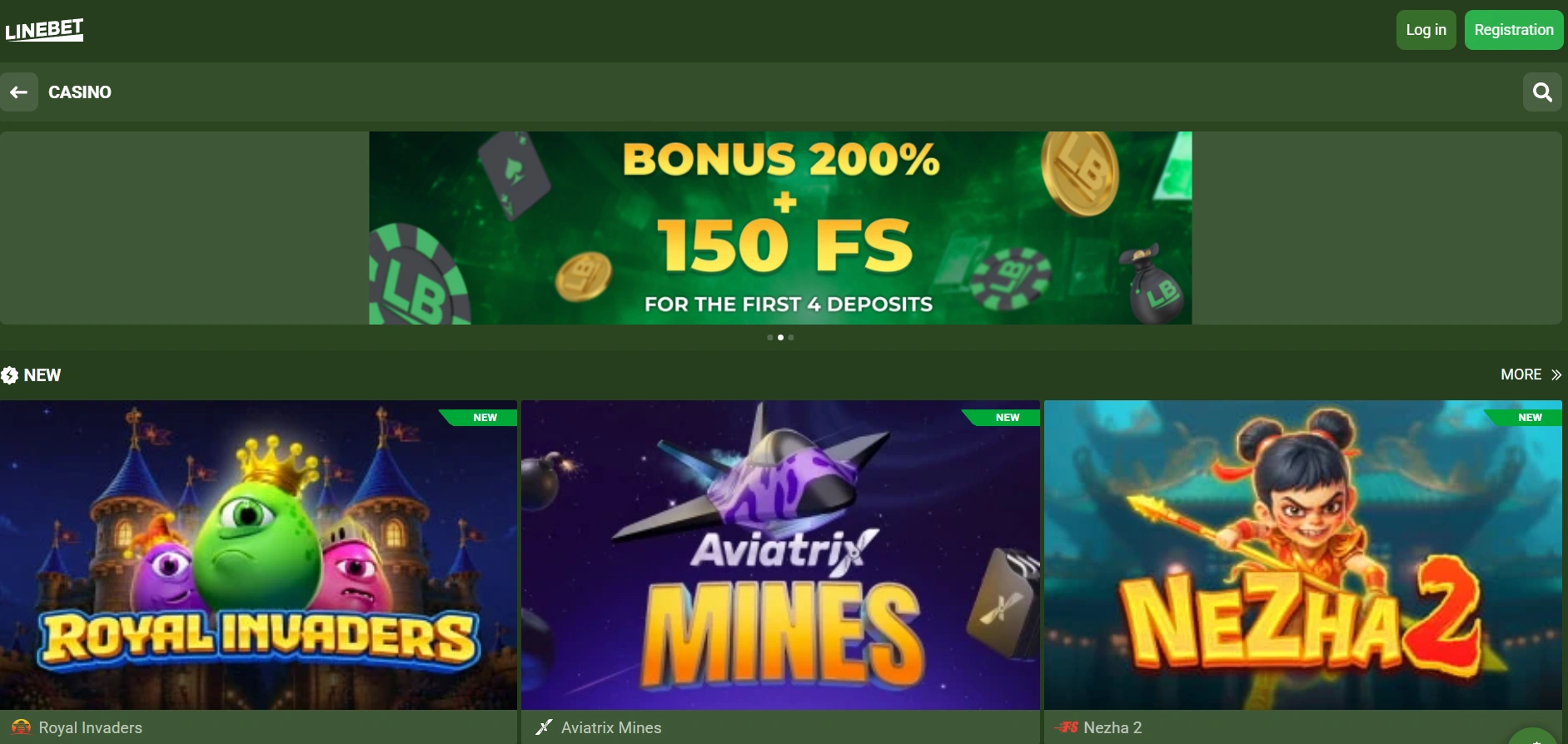 Linebet casino games bonus page في تونس
