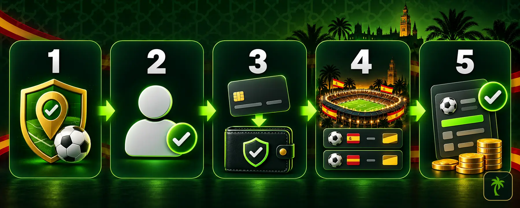 خمس خطوات للمراهنة على الدوري الإسباني في تونس: التحقق من الوصول، التسجيل، الإيداع، اختيار المباراة وتأكيد القسيمة