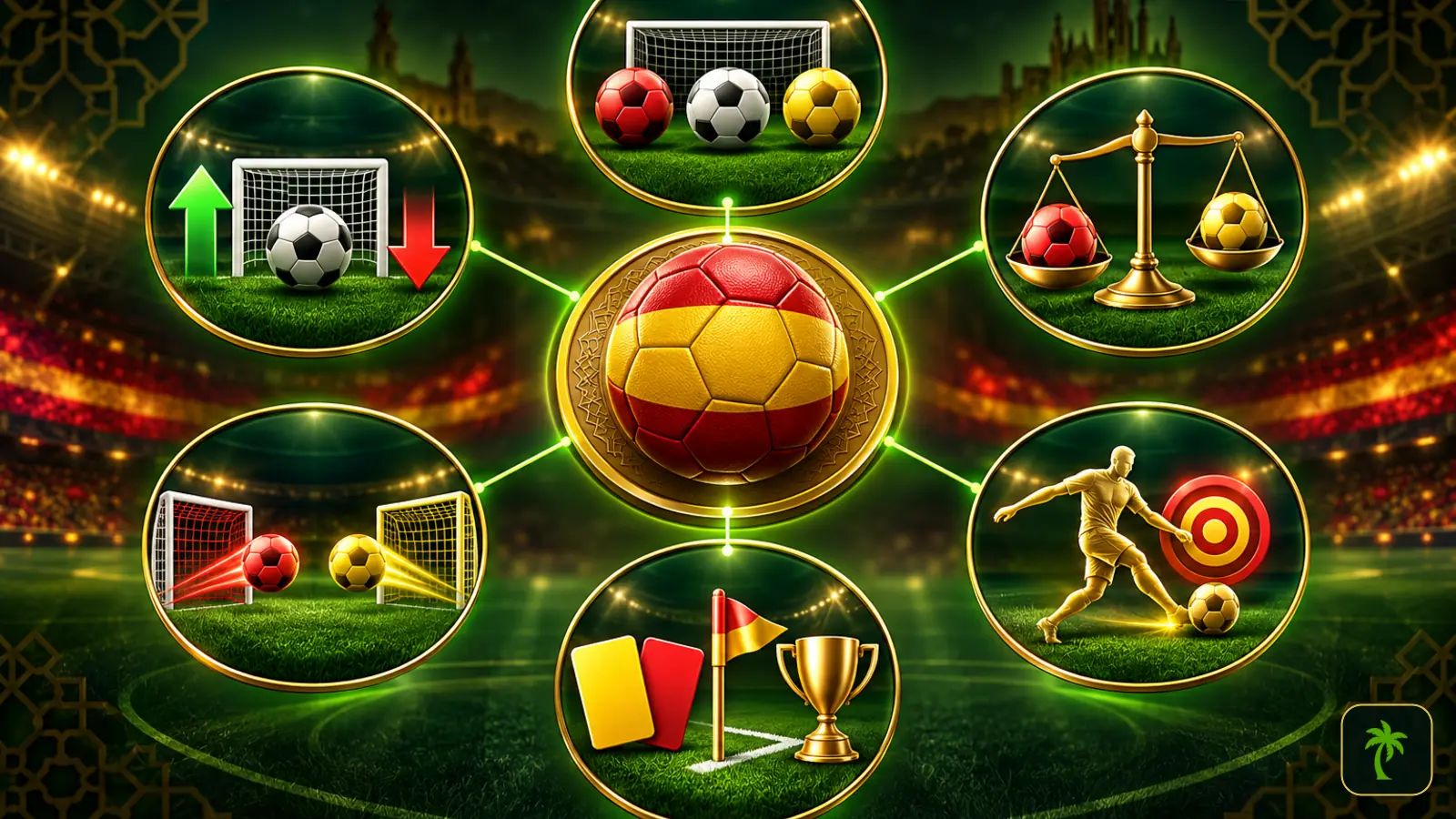 أسواق المراهنة الشائعة في الدوري الإسباني في تونس: أكثر/أقل، 1X2، الهانديكاب، تسجيل الفريقين، البطاقات، الركنيات والهداف