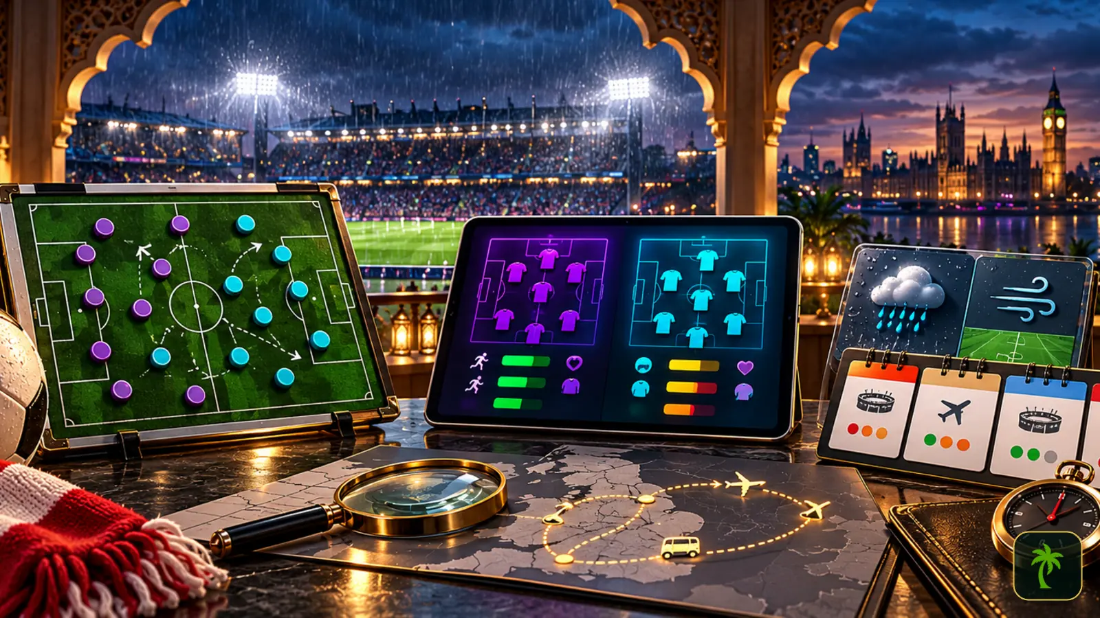 لوحة تكتيكية وتشكيلات وحالة الطقس وخريطة السفر وجدول المباريات لتحليل رهانات الدوري الإنجليزي في تونس